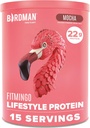 BIRDMAN Fitmingo Vegan Protein Powder med Inositol, Collagen Boostere, Hyaluronsyre og Vitaminer Medicine 124; Lavcarb, Dairy Free, Lavkalorie Medical 124; 23g Plant Based Blueberry Protein Powder med Myo- Inositol