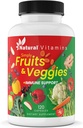 Frugt & grøntsager supplement kapsler - høj-potens daglig Wellness Blend - pakket med essentielle vitaminer, antioxidanter, og mineraler - understøtter Balanced Nutrition & Optimal sundhed (rød og grøn)