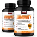 FORCE FACTOR Immunitet, immunforsvar Booster med hyldebær og 1000mg C-vitamin, Plus D-vitamin, zink, probiotika, antioxidanter, og Echinacea til immunforsvar, 90 Greve (pakke med 2)