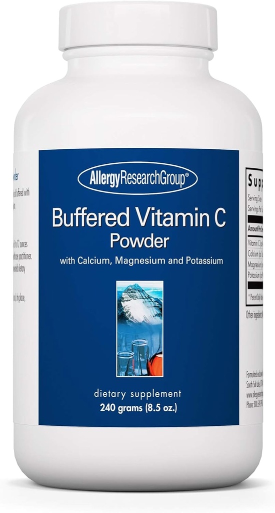Allergy Research Group - Buffered Vitamin C Powder - Antioxidant, Immunation, Calcium / Mag / K - 240 g (8,5 oz)