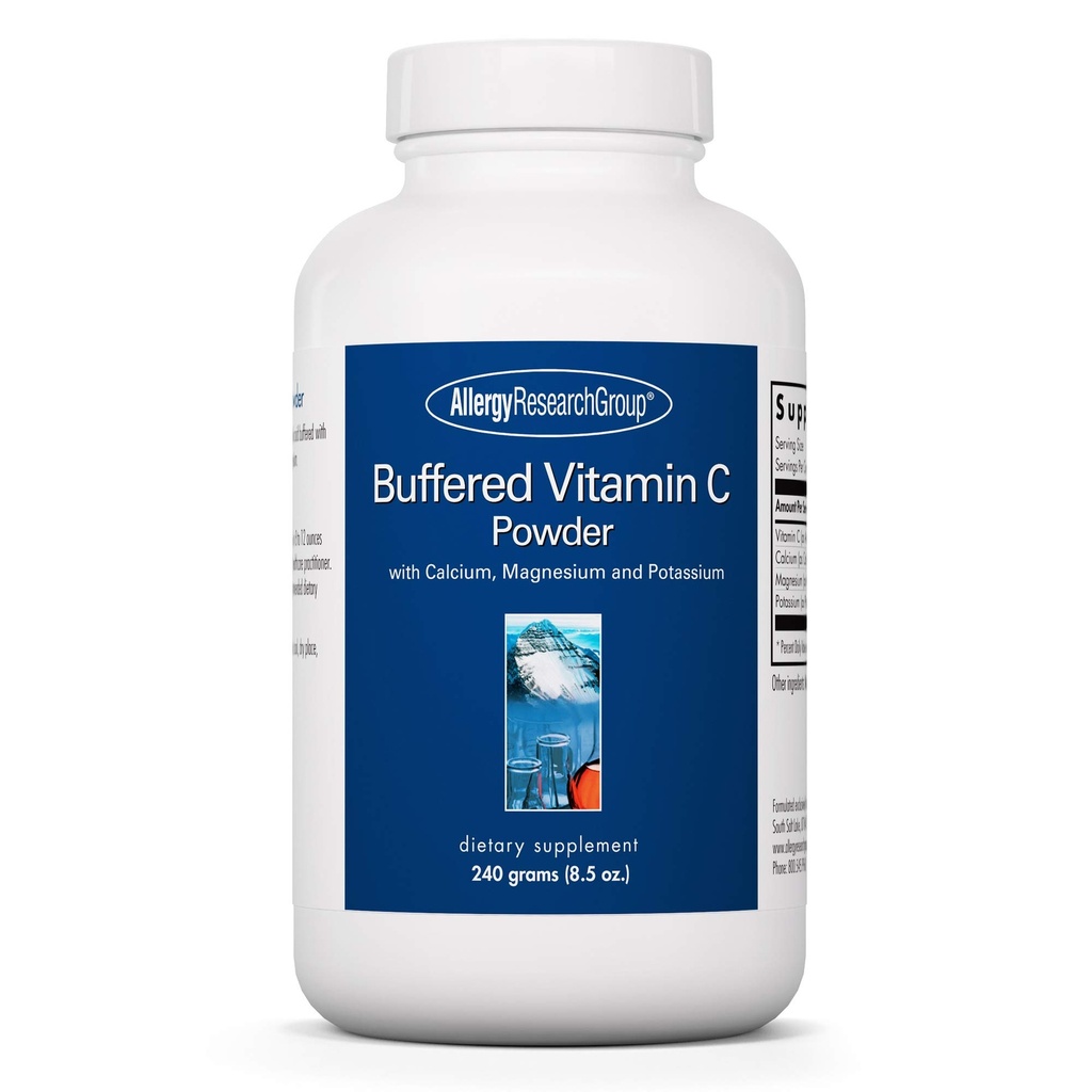Allergy Research Group - Buffered Vitamin C Powder - Antioxidant, Immunation, Calcium / Mag / K - 240 g (8,5 oz)