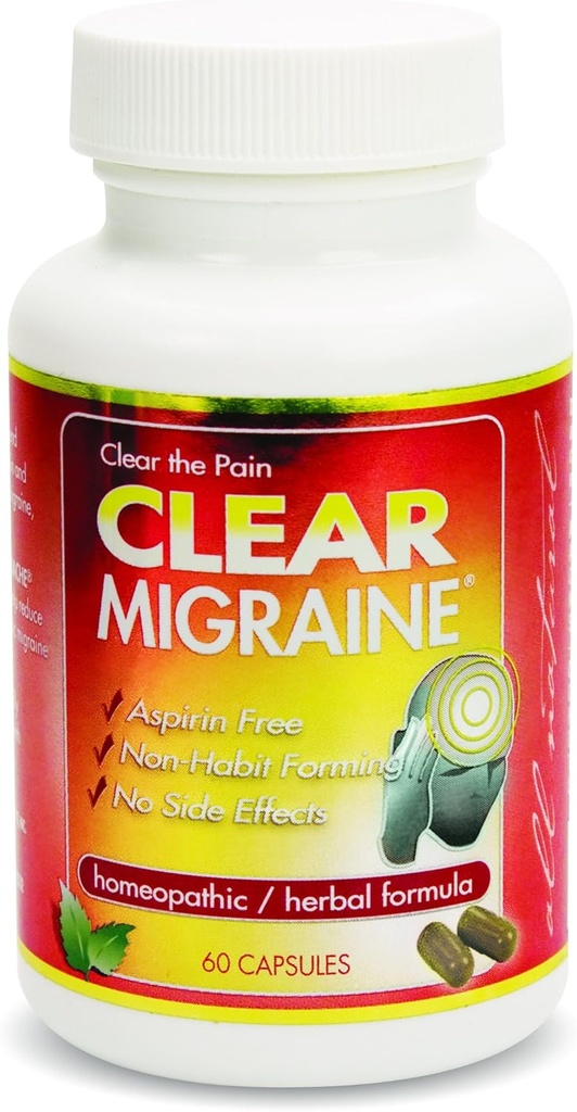Clear Products Homøopatisk Formel, Migræne, 60 Greve