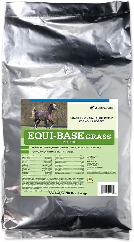 SmartEquine EquiBase Grass Pellets124; Horse Vitaminer & Minerals Supplement, fodring Balancer