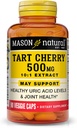 MASON NATURAL Tart Cherry 500 mg 10: 1 Extract Veggie Caps - Understøtter sunde Urinsyreniveauer og fælles sundhed *, 90 kapsler