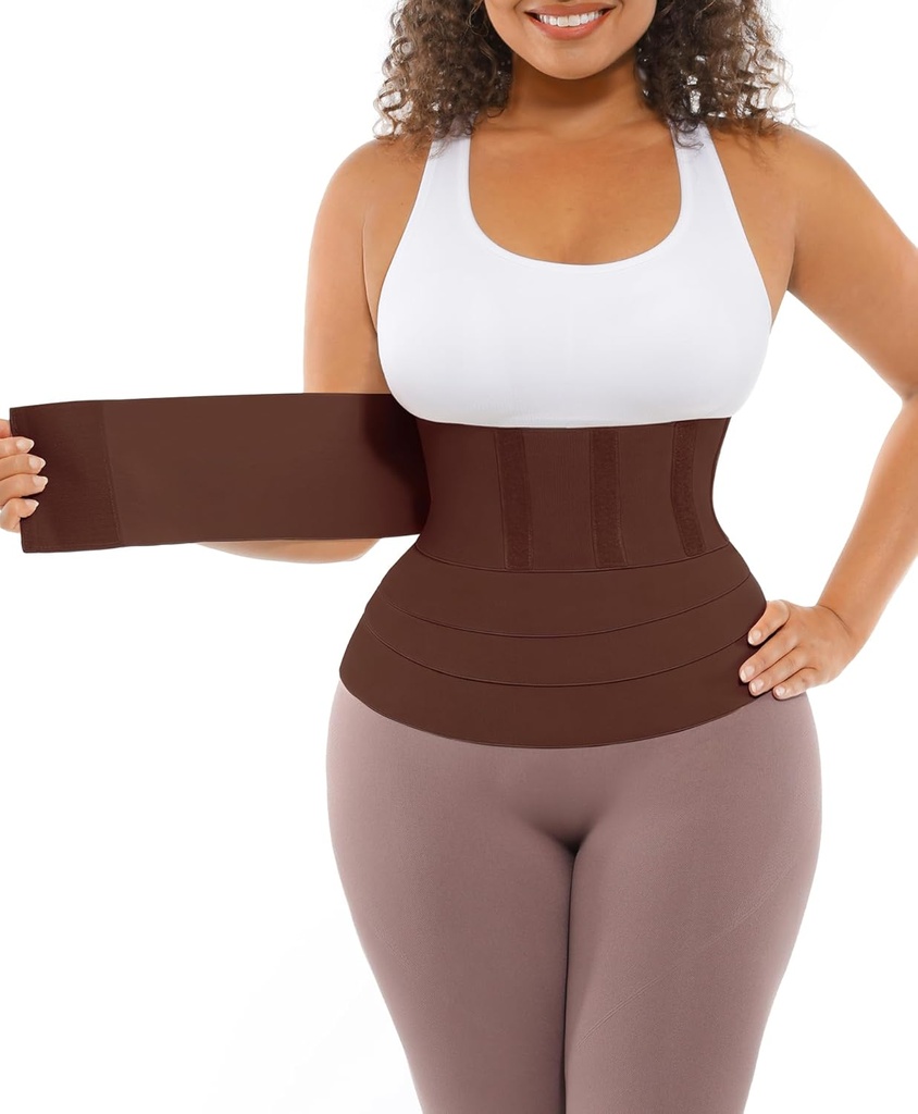FeelinGirl Waist Trainer for kvinder Trimmer Belt Waist Cincher Tummy Wrap Plus Size Snatch Me Up Bandage Body Shaper