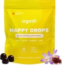 Organifi Happy Drops - Daily Superfood Happy Gummies for Adults - Mood Support Supplement for Balance, Bliss, Energy and Taking The Edge Off - Sweet Lemon Flavor - 60 Gummies