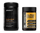 ONNIT Premium Alpha Brain Bundle - Nootrop Brain Supplement (90 Ct) + Black Label Citicoline Mental Speed, Opmærksomhed & Kognitiv Support Supplement (80 Ct) - fremmer fokus, koncentration og hukommelse