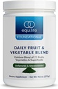 Equilife Daglig Frugt & Grøntsager Blend, Superfood Antioxidant Supplement med 22 Økologiske Frugter & Grøntsager, Unflavored, C-vitamin, Fiber, 9 Essentielle Aminosyrer, Understøtter Energi, 30 Servering Tub