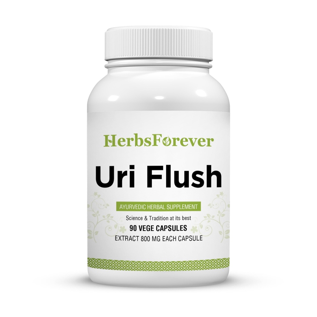 Herbsevery- Flush Capsules Ayurvedic Herbal Supplement Support Sund Nyre Funktion og Urinary Tract Funktion 90 Vege Kapsler 800 Mg Hver