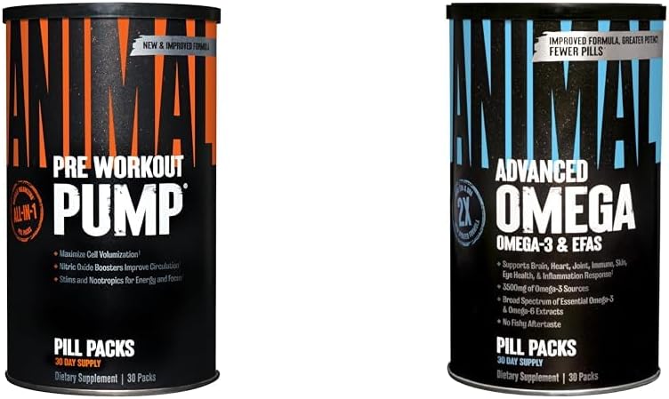 Animal Pump Preworkout 30 Count Omega Omega 3-6 30 Day Pack