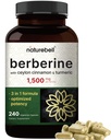Berberine Supplement 1500mg med 1000mg Ceylon Cinnamon & 300mg Gurkemeje, 240 Veggie Kapsler 124; 97% Pure Berberine HCL