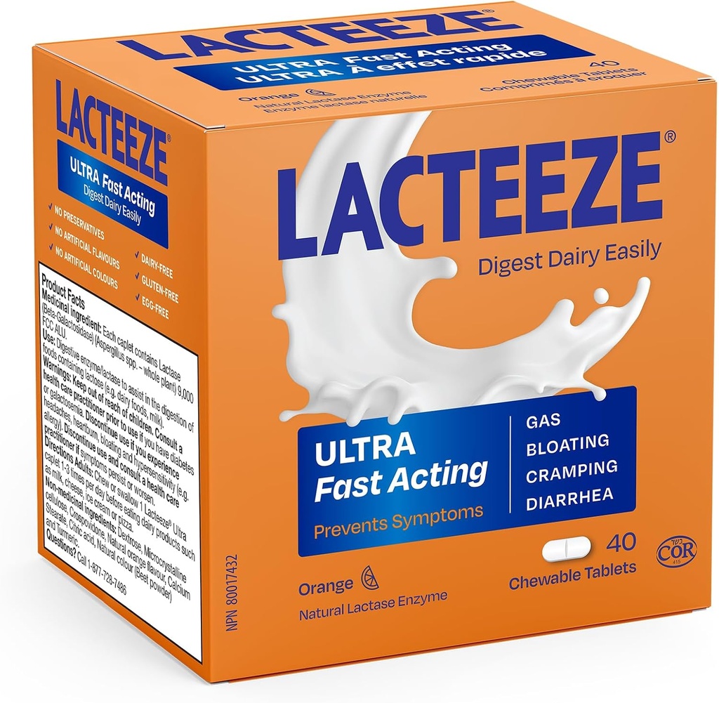 Lakteaze Ultra fordøjelsesmiddel Enzyme Caplet