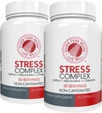Sølv Fern Stress Complex supplement - uden koffein - søvn, bekymring, mad & mere - med safran kosttilskud, L- Theanine supplement, & Myo- inositol - Natural Stress Relief supplement (pakke med 2)