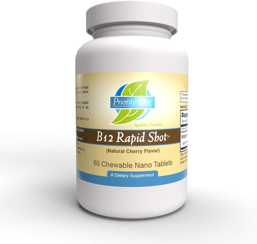 Prioriteret 1 Vitamin B12 Rapid Shot 60 tyggetabletter - Methylcobalamin Vitamin B12
