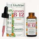 Flydende B12 Vitamin Sublingual - All- Natural Liquid Vitamin Vegan B12 Drops - Non- GMO Adenosylcobalamin Methylcobalamin B12 Supplement - Boost dit immunsystem, Metabolisme, energi og fokus!