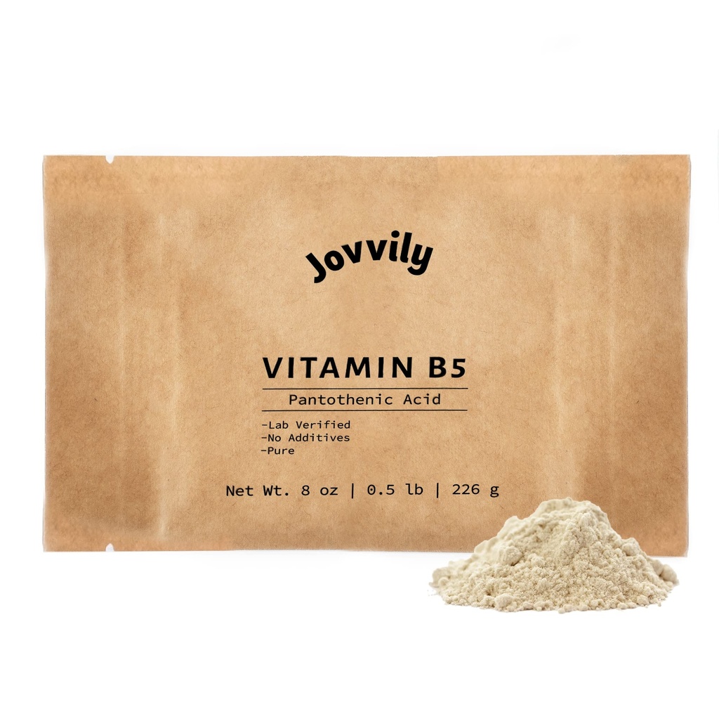 Vitamin B5 - Pantothensyre - 8 oz - D- Calcium Pantothenat - altid ren - Ingen fyldstoffer eller tilsætningsstoffer