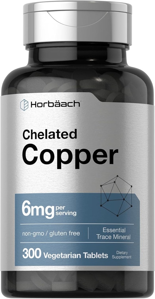 Horbäach Chelated Copper Supplement 6 mg