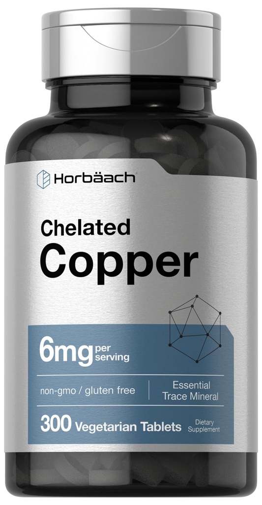 Horbäach Chelated Copper Supplement 6 mg