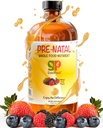 Økologisk væske Prenatale Vitaminer for kvinder - Prenatal Iron & Folate, Pre Natal Multivitamin for kvinder, Kvinder Prenatal Multivitamin, Vegan Prenatals Halal Kosher Friendly Prenatal Vitamin, 32 Servering