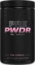 PWDRS Pre- Workout Powder, All Natural Pre Workout for Energy, Pump, Endurance & Strength, med koffein (Pink Lemonade)