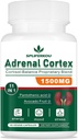 11-in-1 Adrenal Support, Cortisol Supplement med pantothensyre og Ashwagandha - Understøtter sund binyrefunktion, energi og afslapning - 60 kapsler