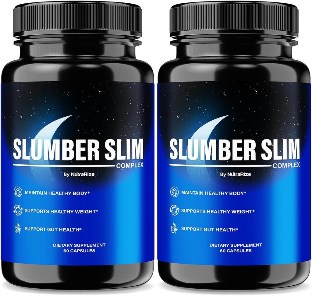 (2 Pack) Slumber Slim vægttab, Official SlumberSlim Complex Formel, Alle naturlige piller til støtte Fitness og Samlet Wellness, Premium Keto Kapsler, Slumber Slim Anmeldelser (120 Kapsler)