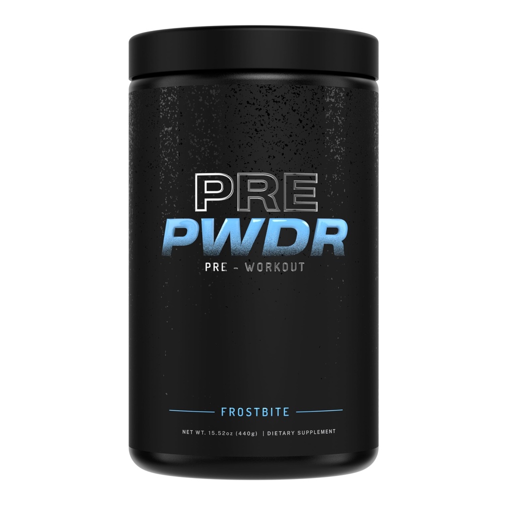 PWDRS Pre- Workout Powder, All Natural Pre Workout for Energy, Pump, Endurance & Strength, med koffein (Frostbite)