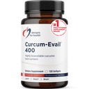 Designs for Health Curcum- Evail 400 - Biotilgængelige gurkemeje kosttilskud - Evail emulsion Technology - Curcumin C3 Complex med gurkemeje olie + vitamin E, ikke-GMO (120 Softels)