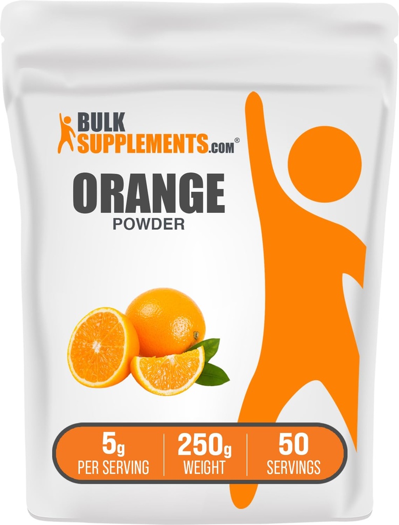 Bulkaddiments.com Orange Powder - Orange Fruit Powder, Nutrient- Rich Armaging - Gluten Free, 5g per Serving, 250g (8,8 oz) (Pack of 1)