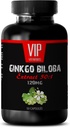 Vitaminer til hjernen og hukommelsen - Ginkgo BILOBA 120MG - Extract 50: 1, Gingko biloba Complex, Ginkgo biloba Kosttilskud, hjerne hukommelse kosttilskud, hukommelse supplement til hjernen, hukommelse piller, 1flaske
