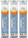 Nutrazul Immunum + Effervescent Tablets Name 124; C-vitamin og zink med E-vitamin Tlf. 124; 60 tabletter + 124; immunsupport til voksne & Kids} 124; Ideel til influenza Sæsonbeskyttelse; Passionsfrugtsmag