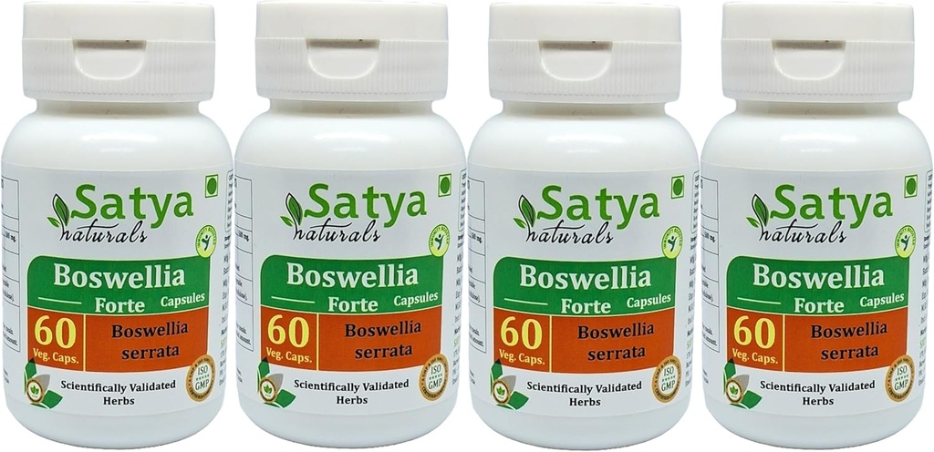 Boswellia Forte Capsules 500 mg. 60 Veg. Capsule Yep 124; Boswellia (Boswellia Serrata) Extract Capsules for Men and Women Yep 124; Ayurvedic Herbal Supplement / Remedies Yep 124; 10: 1 Forte (4 flasker med 60 Kapsler)