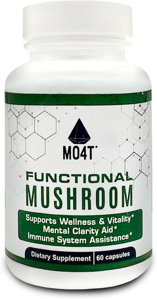 Funktionel Mushroom Shiitake, Lions Mane, Maitake, Chaga- Vitality, Clarity & immunforsvar - 60 kapsler
