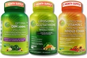 Total immun, Hormonal & Antioxidant Support Bundle for Women & Men - Liposomal Glutathione 500mg + Liposomal Vitamin C 1500mg + DIM 200mg med BioPerine ® & Crucifereous Whole Foods - Vegan & Non- GMO