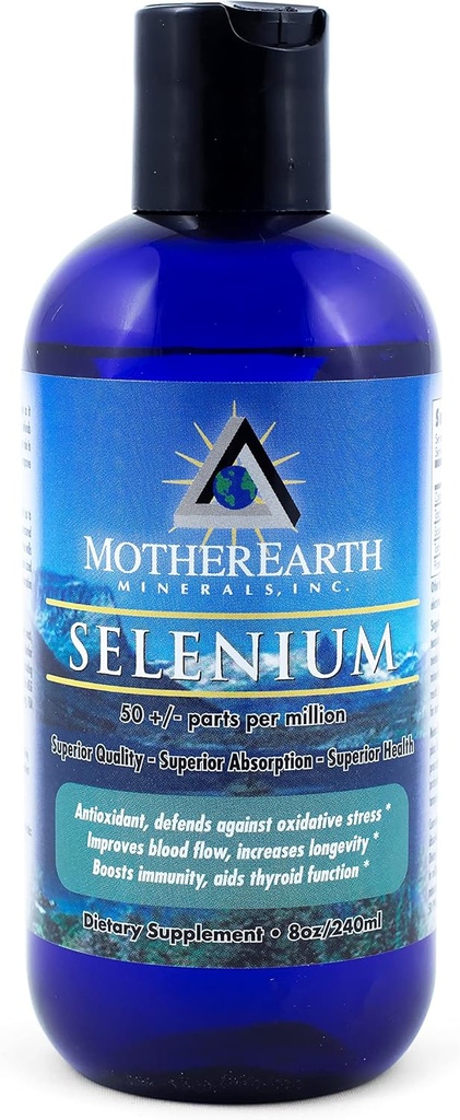Mother Earth Minerals - Selen - fremmer normal kropsvækst, støtter fertilitet, fremmer Tissue Elasticitet, Potent Antioxidant - 8 Ounce 96 Serveringer