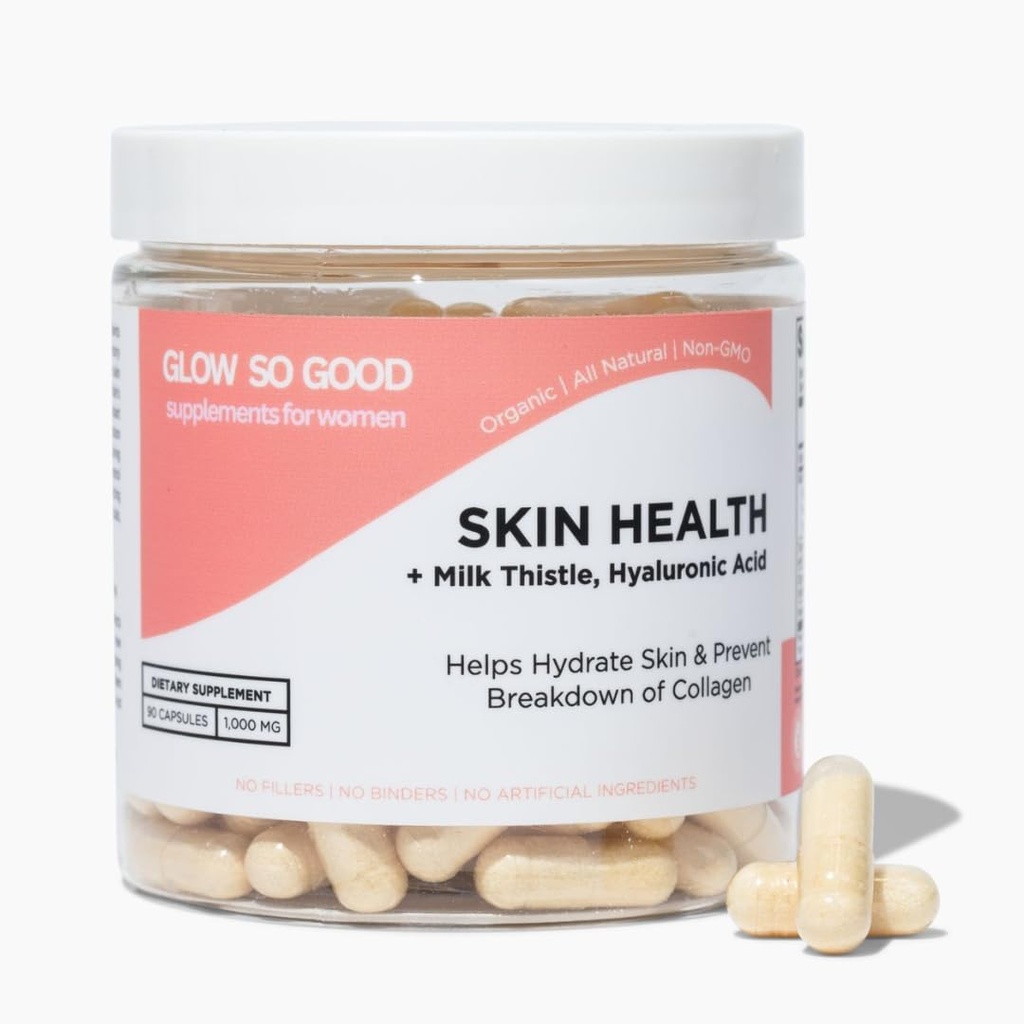 Skjoldpleje Supplement 124; Forhindre tab af kollagen124; fremme Youthly udseende og Brighter Skin Budd124; Aktiv Silymarin, Hyaluornic Acid, Collagen Peptider Budding124; Vegankapsler (90)
