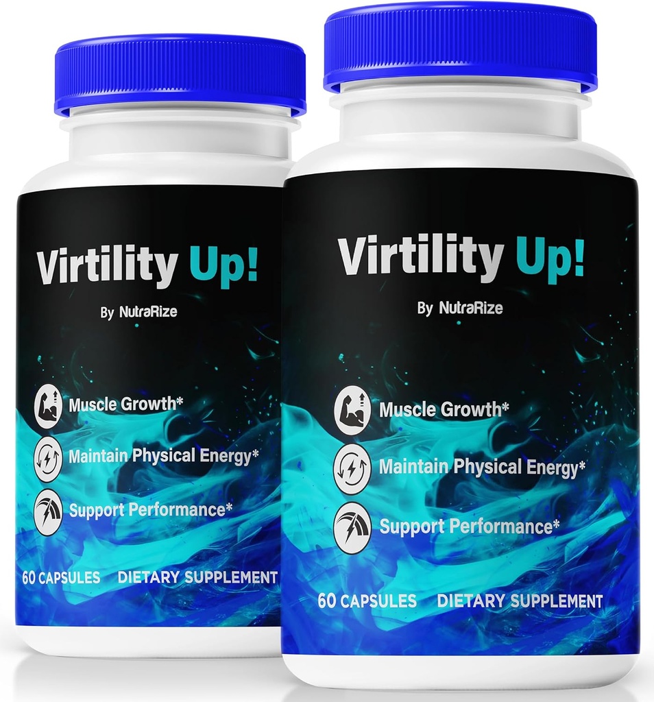 (2 Pack) Virtility Up Pills, Official VirtilityUp For Men, Supports Energy, Stamina and Performance, All Natural Support for Overall Well-Being, Male Capsules Review, Premium Formula (120 Capsules)