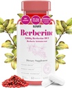 Elovate Berberine HCI Kapsler, 1200mg - All- Natural, 3rd- Party- Testet, Non-GMO & Gluten- Free Berberine Supplement for Heart & fordøjelse, 60 Counts