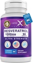 Genex Formulas Resveratrol 1500 mg Supplement for sund aldring - NSF Certificeret for sikkerhed, kvalitet og etikette Nøjagtighed - Potent antioxidant & sund aldring Formel - Gluten Free 90 Greve