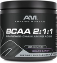 Amazing Muscle BCAA 2: 1: 1 Budding124; 30 Servering Budding124; Natural Flavor Budding124; 315 Grams Pulver 124; Forgrenet Chain Aminosyrer Supplement124; Lavet i USA (30 Servering, Grape Candy)