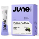 Balance + Relief • 124; Fast smelte Pre + Probiotisk for Mood & Stress - BlackBerry Flavor, 30 Powder Sachets