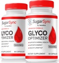 NutraRize (2 Pack) Sukker Sync Glyco Optimizer Kapsler, Officiel SugarSync Glyco Optimizer, Sukker Sync Fælles Optimizer, Sukker Sync Gluco Cleanse Formel, SugarSync Glycol Anmeldelser (120 Kapsler)