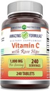 Amazing Formulas C-vitamin med Rose HIPS Supplement 124; 1000 Mg