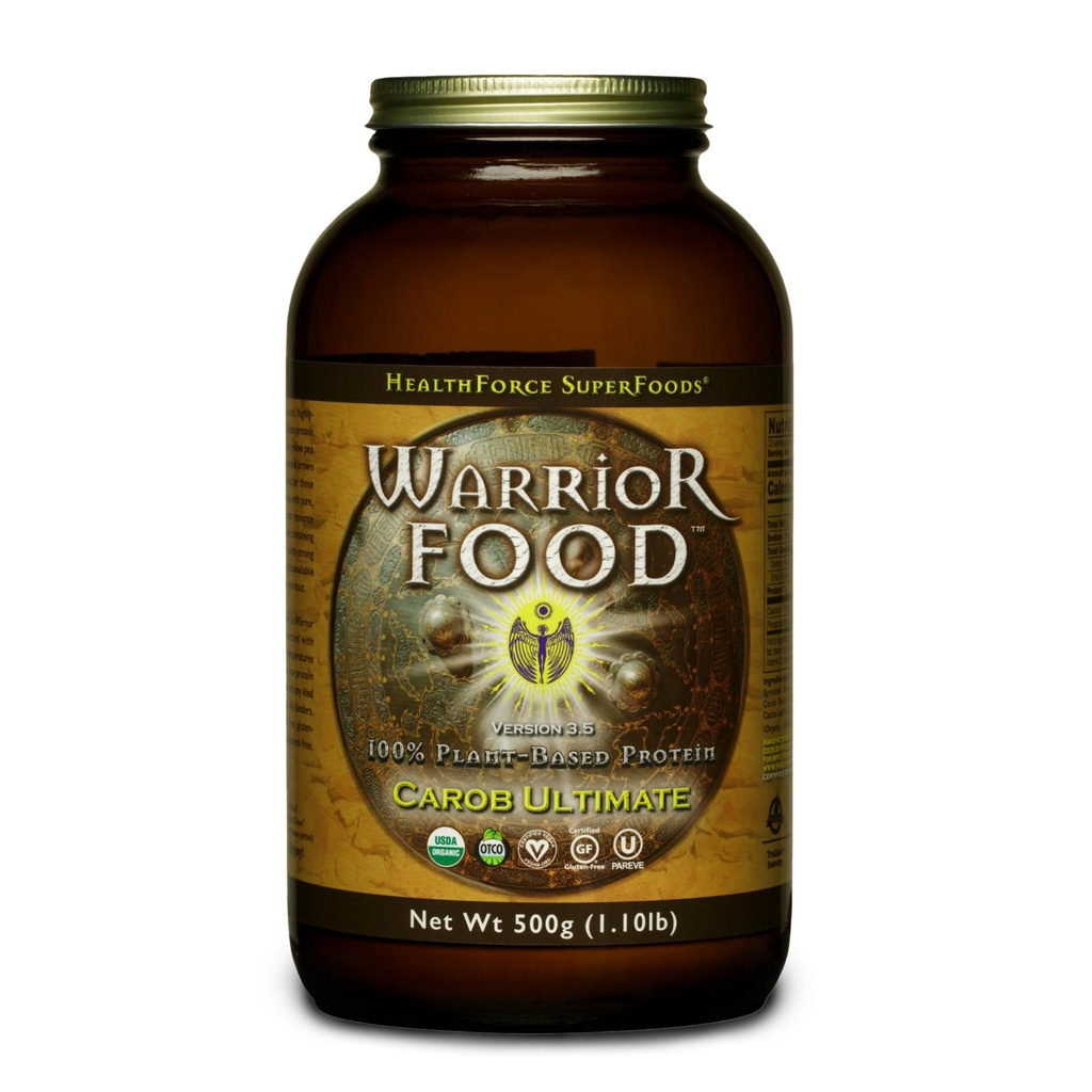 HUMLE SUPERFODS Warrior Food Protien Powder - Carob Flavor - 500 Bedste