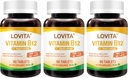 Lovita Vitamin B12 1000 mcg (B12 Vitamin som Cyanocobalamin), Timet Release B12, Vegan- Friendly, Understøtter Nervesystemet, 60 Vegetariske tabletter (2 Måned Supply) (Pack of 3)