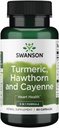 Swanson Full Spectrum Turmerisk Hawthorn & Cayenne 60 Kapsler