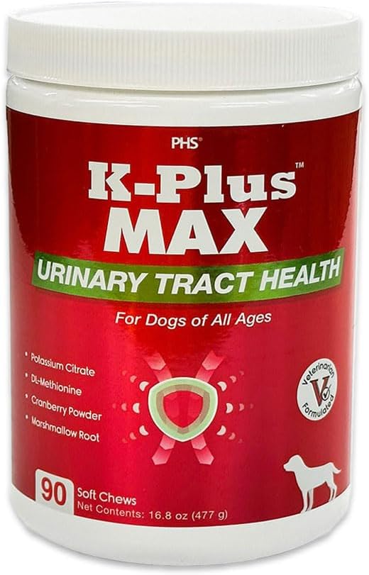 Urinære Tract Health Soft Chews for Dogs - Cranberry + DL- Methionin + Kalium Citrate - Understøtter Bregen & Nyre, pH Balance, UTI & Bregen Stone Prevention - Made in USA - 90 Easy- to- Feed Chews