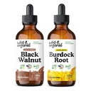 Wild & Organic Black Walnut Tinktur 4 fl oz & Burdock Root Tinktur 4 fl oz
