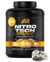Muscletech Whey Protein Powder (Cookies & Cream, 5LB) - Nitro- Tech Whey Protein Isolate Smoothie Mix for Lean Muscle & Recovery - 24g af Whey Gold Protein for kvinder & mænd - Packaging May Vary
