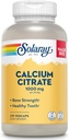 Solaray Calcium Citrate 1000mg - Chelated Calcium Supplement - Supports Bone Strength and Healthy Teeth - Easy to Digest - 60-Day Guarantee, Vegan - 68 Servings, 275 VegCaps